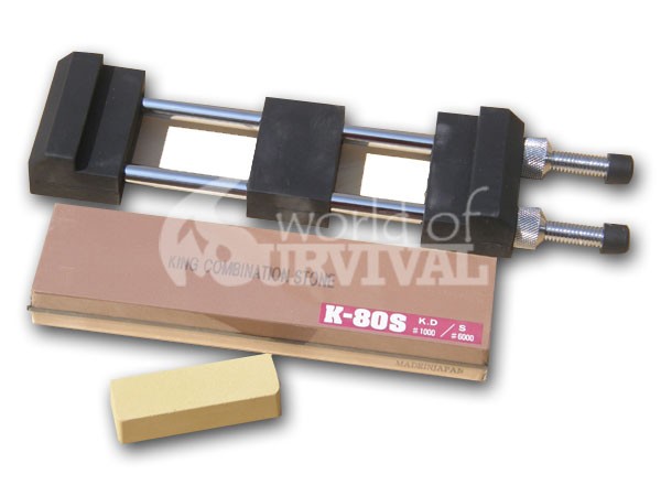 Image for Japanese Ice Bear Waterstone 1000 6000 Grit, Nagura Stone and Holder